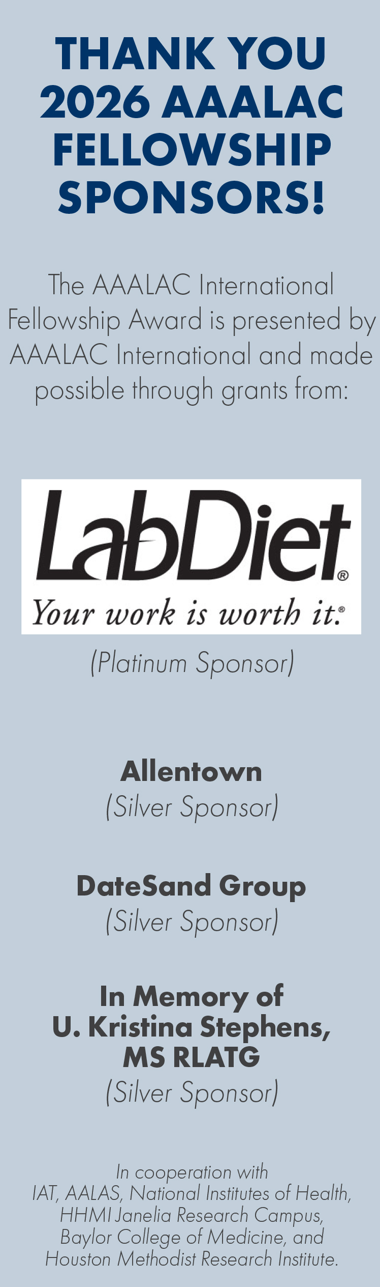 Fellowship Sponsors